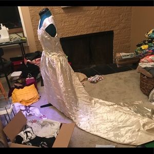 White Dress with Long Train